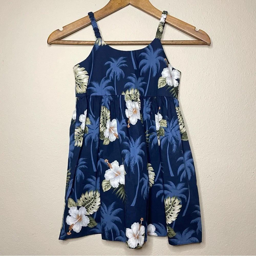 Pacific Legend Apparel Orchid Hawaiian Little Girl Dress Size 7/8 Made In Hawaii